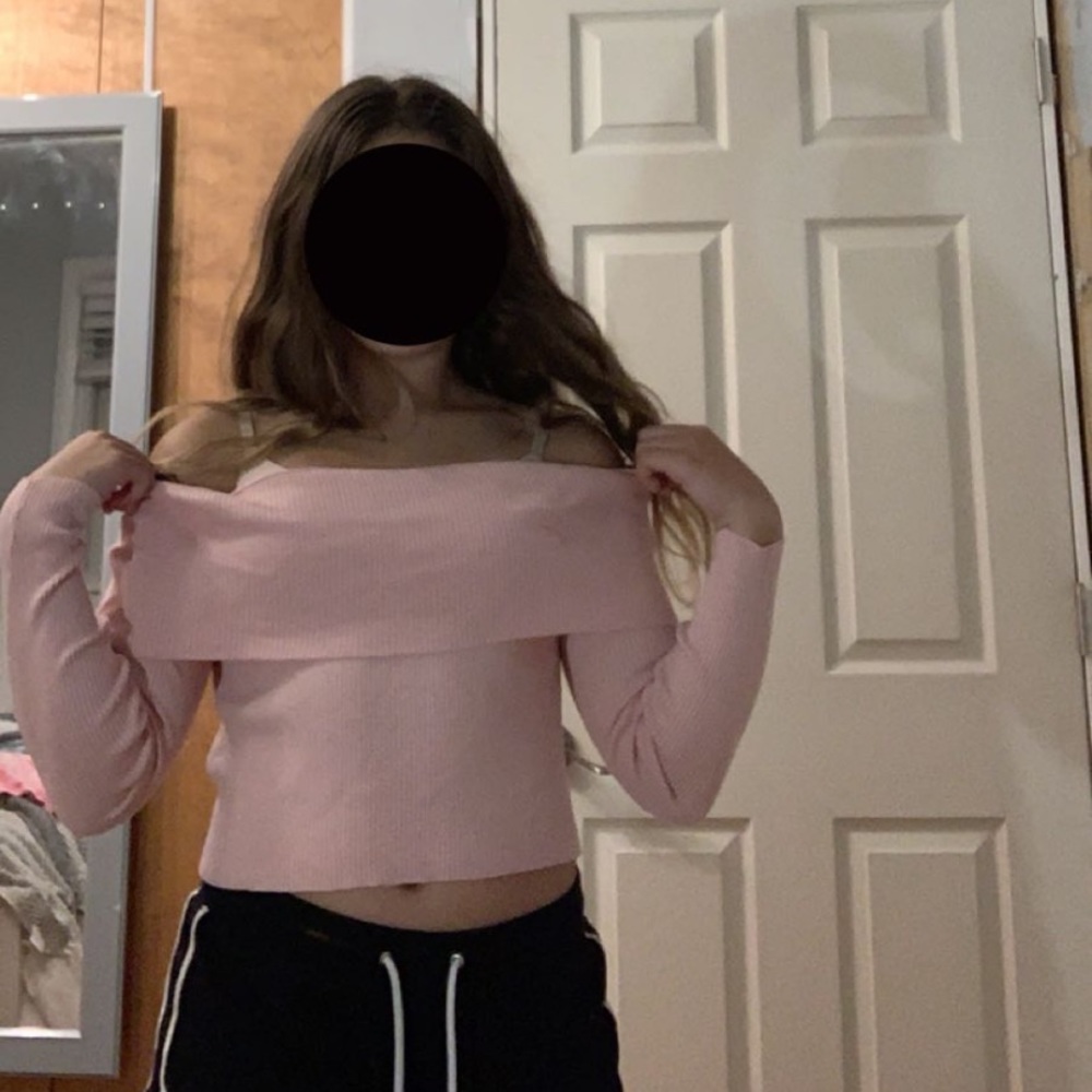 Pink off the shoulder top